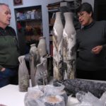 Philippe Jaccard et Claudia Von Boch avant l'exposition Entre ciel et terre