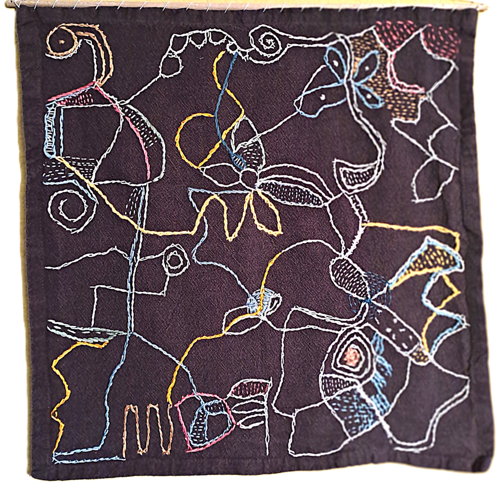 Broderie contemporaine de Françoise Renaud