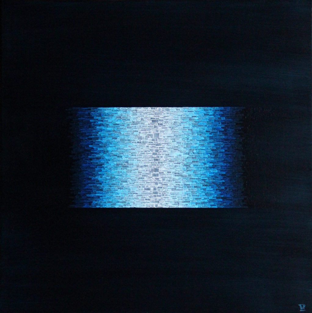 EMERGENCE II de Bertrand Philibert : peinture acrylique sur bois 40X40 cm